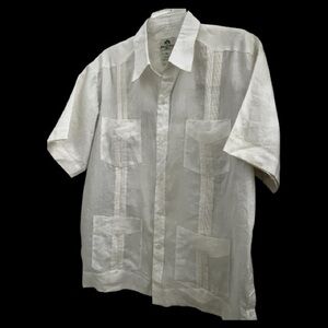 Men's White Guayabera Dress Shirt